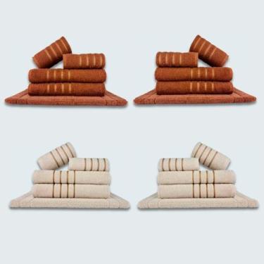 Imagem de Jogo De Toalhas 20 Ps Coleo Montreal 100% Algodo Mr+bg - Toalhas Beka