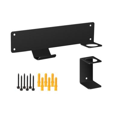 Imagem de OMMUU Organizador de rack de suporte de tomada de chão, suporte hidráulico de carro, suporte de montagem em rack de armazenamento de parede, suportes de montagem em rack de torre, acessórios de