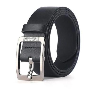 Imagem de Cinto Masculino De Couro PU Preto Casual Jeans Cinto De Alta Qualidade