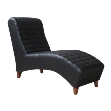 Imagem de Divã Longue Chaise Pés Madeira Freud Zari - Zari Decor, Linho Cinza