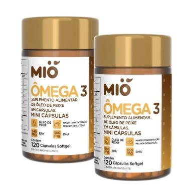 Imagem de Kit 2 Ômega 3 Mió 120 Mini Cápsulas Softgel