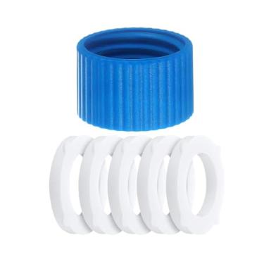 Imagem de ＫＬＫＣＭＳ Kit de acoplamento para filtro de água com junta de vedação de 28 mm, fácil instalação para garrafas padrão para montanhismo, viagens e uso ao ar, com 5 Arruelas