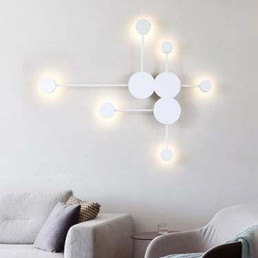 Imagem de GZZBMY Arandelas de parede modernas de LED de metal acrílico para iluminação de parede luminárias de parede nórdicas minimalistas para sala de estar interna quarto corredor decoração de escritório