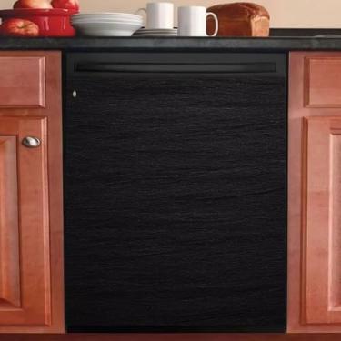 Imagem de Capa magnética de aço inoxidável escovada preta para lava-louças, adesivo magnético preto, decalque de painel de geladeira, adesivo reutilizável para lava-louças para cozinha doméstica, decoração de