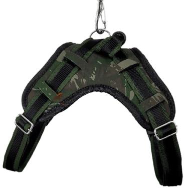 Imagem de Coleira Peitoral Cachorro Conjunto De Guia + Coleira Tipo Peitoral Para Pet Pequeno Médio e Grande(Camuflado,G)