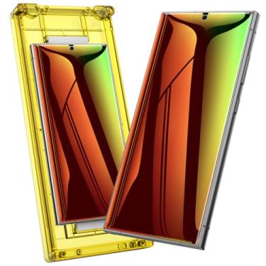 Imagem de LYWHL Pacote com 2 protetores de tela para Samsung Galaxy S24 ultra privacidade, película flexível colorida gradiente antiespião [bandeja de alinhamento automático] [sem vidro], desbloqueio de