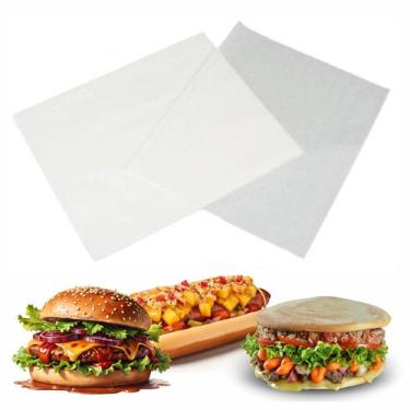 Imagem de Papel Acoplado Barreira Liso 30X38 Lanche Salgado Bolo 800un - Mixmall