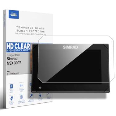 Imagem de INNOSURE Protetor de tela de vidro temperado premium projetado para Simrad NSX 3007 Fishfinder Chartplotter 7 polegadas Acessórios para tela sensível ao toque 9H antiarranhões (HD Clear)