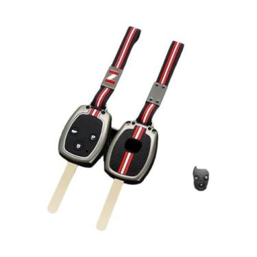 Imagem de Honda Accord Civic CRV Pilot Key Case Capa De Metal Chaveiro Protetor 