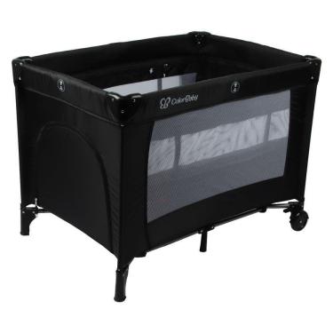 Imagem de Berço Cercado Portátil Preto Eco Com Mosquiteiro