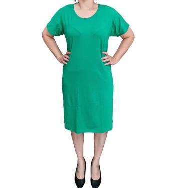 Imagem de Vestido Rodher Básico Verde MC Plus Size