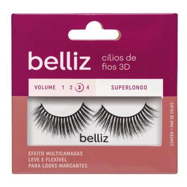 Imagem de Cílios Postiços Belliz 3D - 214, 1 Par