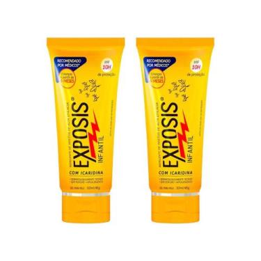 Imagem de Kit 2x Repelente de Insetos Exposis Infantil Bebê Com Icaridina Gel 52