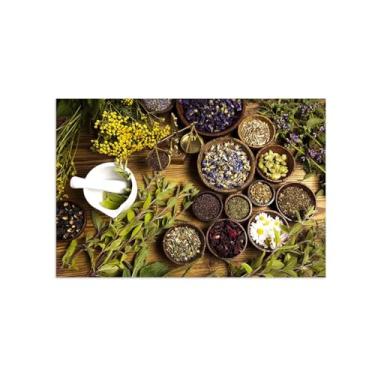 Imagem de Decoração de arte de parede em tela de cozinha - Impressão de pintura de natureza morta em tela - Pôster e impressões de comida - Decoração de parede moderna para sala de jantar 40 x 60 cm 16 x 24