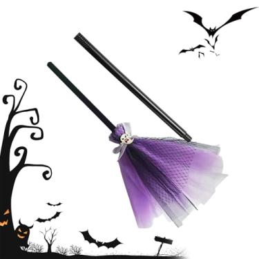 Imagem de Vassoura de Bruxa para Crianças | Vassoura Para Fantasia De Bruxa Infantil | Acessórios Para Festas E Brincadeiras De Faz Conta Meninos Meninas Crianças Eventos