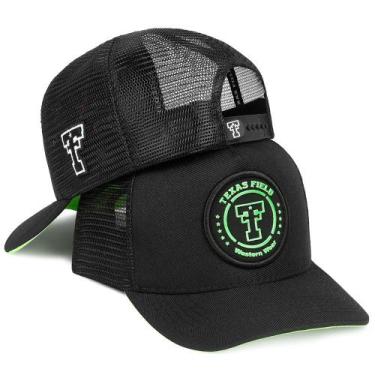 Imagem de Boné Country Aba Curva Detalhes Verde Neon Masculino Texas Field Origi