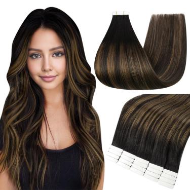 Imagem de Fita adesiva Full Shine para extensões de cabelo em 30 g, 20 unidades, 30 cm, 1B/6/1B