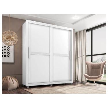 Imagem de Guarda-roupa Solteiro com Espelho 4 Gavetas 2 Portas de Correr Móveis 