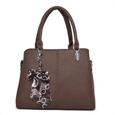 Imagem de Bolsa Moderna Social Feminina Couro Moderna De Ombro Luxuosa Alça Tran