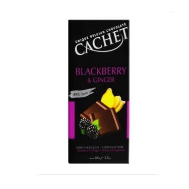 Imagem de Chocolate Amora e Gengibre Cachet, 57% cacau - 100g - Chocolate Belga