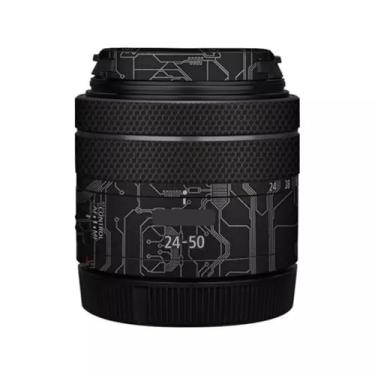 Imagem de RF 24-50 4.5-6.3 Capa de lente adesivo de câmera anti-arranhões para Canon RF 24-50 mm F4.5-6.3 Adesivo protetor de película protetora (Circuit Titanium)