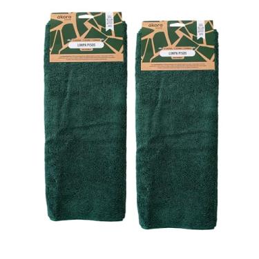 Imagem de Pano De Chão Limpa Piso Área Interna Limpeza Superior Super Absorvente ÁKORA BRASIL 80X60 CM (2, VERDE)