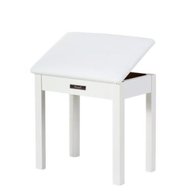 Imagem de Sanpuli Banco de piano de madeira maciça com armazenamento, banco de piano e almofada acolchoada, banco de teclado com estante, cadeira de piano e assento de piano com esponjas de alta densidade.