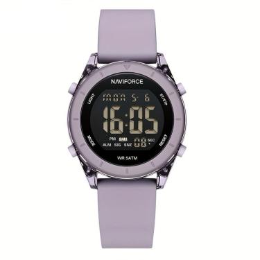 Imagem de Relógio De Pulso Digital Feminino Lcd Tela Pulseira De Silicone 3atm Roxo