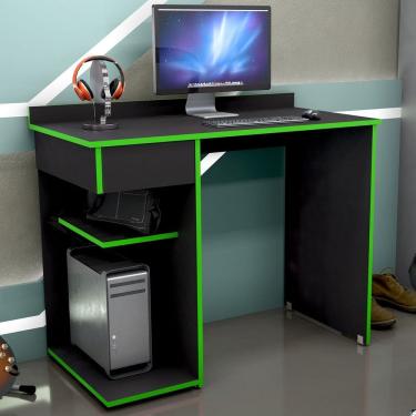 Imagem de Mesa para Computador Abx 95cm X 82cm Gamer Preto / Verde