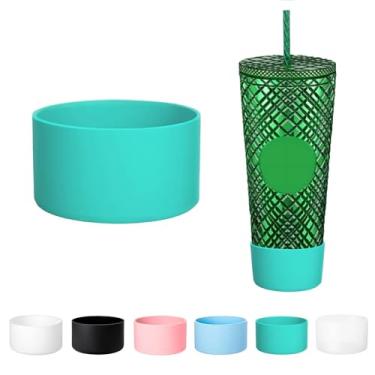 Imagem de QUVIAE Bota para copos Starbucks de 680 g, protetor inferior de copo de silicone, acessórios compatíveis com copos Starbucks Venti, antiderrapante, resistente a arranhões e redução de ruído