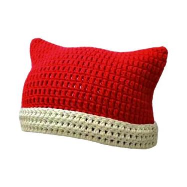 Imagem de Gorro Feminino De Inverno Listrado Com Orelhas De Gato, Estilo Coreano