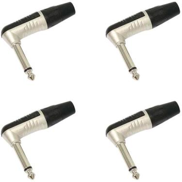 Imagem de Kit 4 Plugs P10 90 Mono Rp2rc Rean By Neutrik