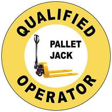 Imagem de Qualified Pallet Jack Operator 2 Hard Hat Etiquetas Lisas e Refletivas Vinil Vinil