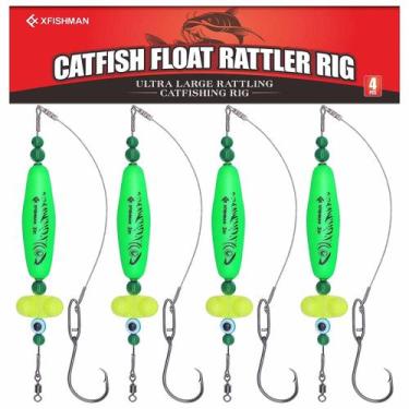 Imagem de Equipamento de peixe-gato XFISHMAN Catfish Float Rattler verde 7,62 cm