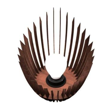 Imagem de Abajur Grande de Chão El Salvador MDF Luminária - - LENOBRE, Marrom, K