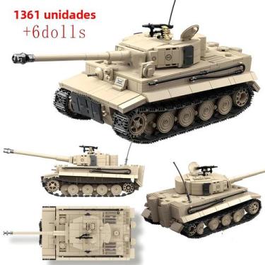 Imagem de Blocos De Construção De Tanques Militares Tiger I KV-2 Panther Da Segu