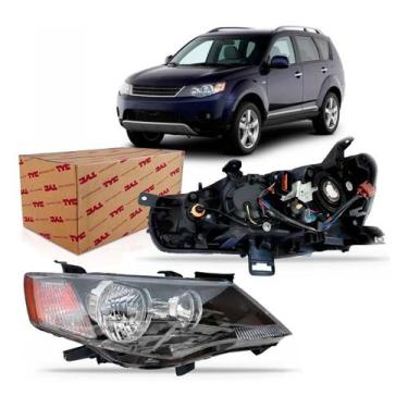 Imagem de Farol Dianteiro Mitsubishi Outlander / 08 a 09  Lado Esquerdo (Motoris