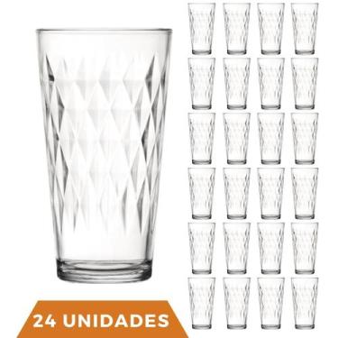 Imagem de 24 Copos Vitrage 350ml Agua Vidro Transparente Suco Nadir - NADIR FIGU