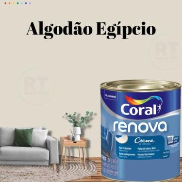 Imagem de Tinta Parede Marrom Acrílica Fosca Renova 800ml - Coral, ALGODÃO EGIPC