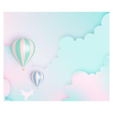 Imagem de Papel de Parede Adesivo Infantil Nuvens Balões Bebe Quarto - 585pcm - 