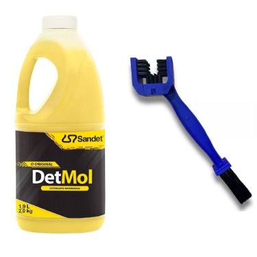 Imagem de Detergente Shampoo Automotivo 1,9L Limpeza Pesada Det Mol + Escova Corrente