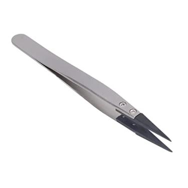 Imagem de Zerodis Pinça de Ponta Pontia -Pinça Industrial de Fibra Tweezers de Aço Inoxidável Adequado para Aplicações Aeroespaciais Fotovoltaicas de Microeletrônica Semicondutores de Semicondutores