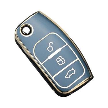 Imagem de Capa De Chave Dobrável Em TPU Macio Para Ford Fiesta Focus Ecosport Ku