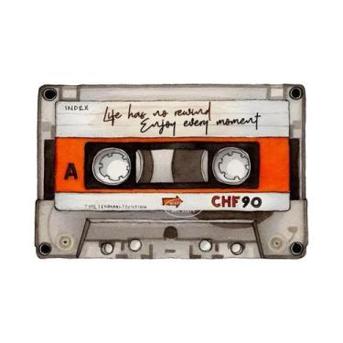 Imagem de Citações Motivacionais Em Pôster De Vinil Retro Com Fita De Áudio, Art