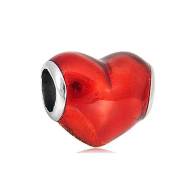 Imagem de BlingNuts Pingente de coração de zircônia cúbica compatível com berloques Pandora presente amor mulher esposa aniversário família aniversário dia dos namorados