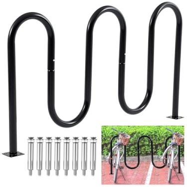 Imagem de Otoolling Rack de bicicleta comercial ao ar livre para estacionamento de bicicleta de aço galvanizado, suporte de armazenamento de roda para garagens, ruas, quintais, parques, escolas, calçadas (7