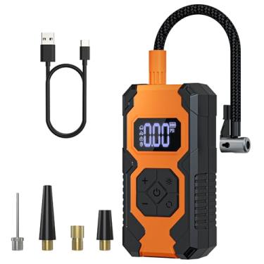 Imagem de Kcuskl Compressor de ar portátil, bomba de ar portátil 3x mais rápida para pneus de carro com bateria de 7800 mAh, bomba de ar sem fio de 150PSI com medidor de pressão digital para carros, bicicletas