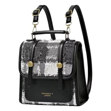 Imagem de Mochila SANMU para mulheres retrô, elegante, veludo, estilo doce