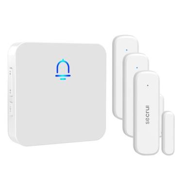 Imagem de Carrilhão de porta sem fio SECRUI com 1 receptor e 3 sensores