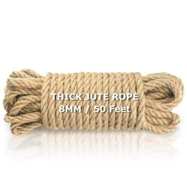 Imagem de Corda de juta Vanhench 8 mm x 15 m Heavy Duty Crafts Garden